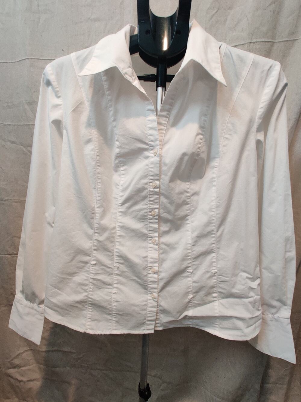Vintage Fashion Bug Dress Shirt Women's S Whimsical Heart Buttons White